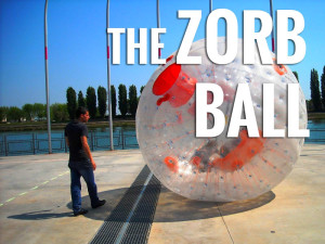 Human hamster ball or zorb ball with harness 